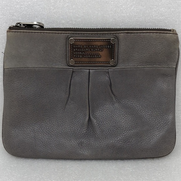 Marc by Marc Jacobs Clutch Gray Leather Standard Supply Workwear - Picture 3 of 15